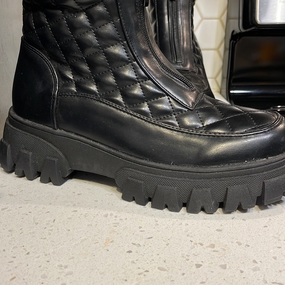 Black Lug Sole Bootied - Picture 3 of 6